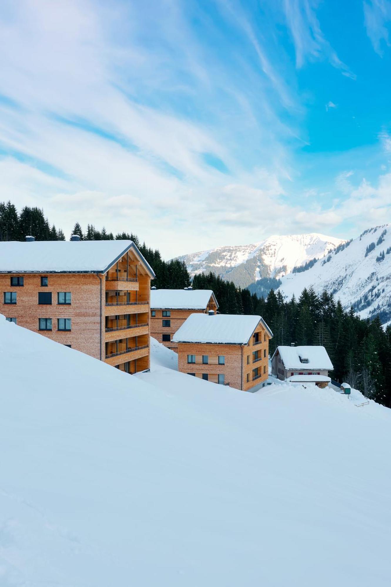 דירות Alpenstolz Damuels Haus 4 - Stilvoll Urlauben In Den Bergen מראה חיצוני תמונה